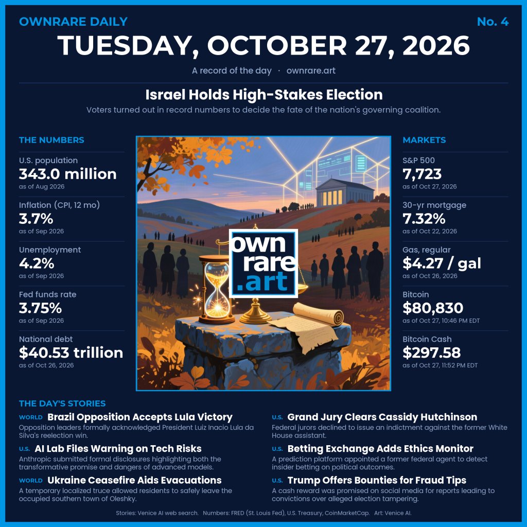 OwnRare Daily No. 4 · Tuesday, October 27, 2026